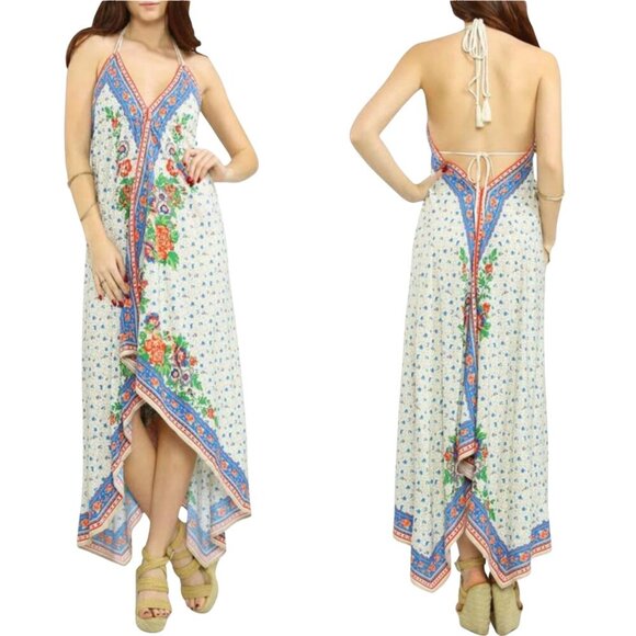 Womens Flying Tomato Gauze Halter Shark Tooth Hem Dress - Size Small - Picture 3 of 10